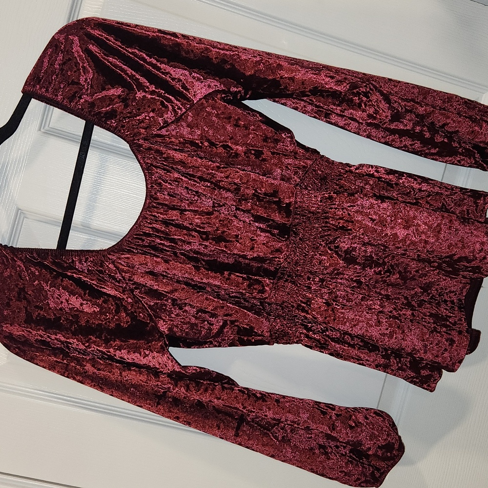 Maurices Velvet Wine Blouse - Picture 7 of 7